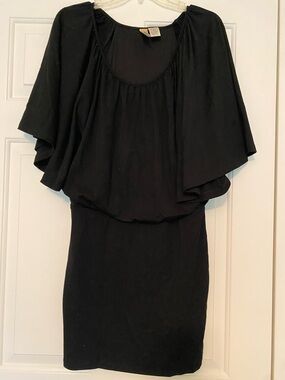 Mimi Chica Black Mini Dress with Blouson Sleeves